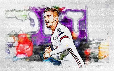 Andre Silva Ac Milan Footballers Serie A Match Soccer Rossoneri Mixed