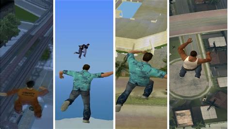 FALLING FROM SKY IN GTA GAMES GTA 3 TO SA YouTube