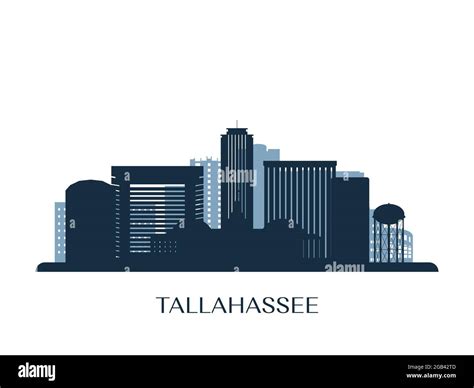 Tallahassee Skyline Monochrome Silhouette Vector Illustration Stock Vector Image And Art Alamy