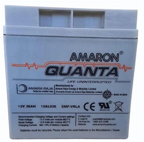 Amaron Quanta V Ah Smf Vrla Battery At Ups Battery V In