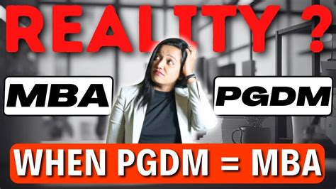 Is Pgdm Equivalent To An Mba Degree Vs Diploma🔥 Mba Vs Pgdm Reality Of Placements 🤔 Youtube