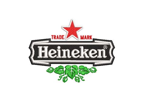 Heineken Logo with Letter Embroidery Designs - Embroidery Designs Packs