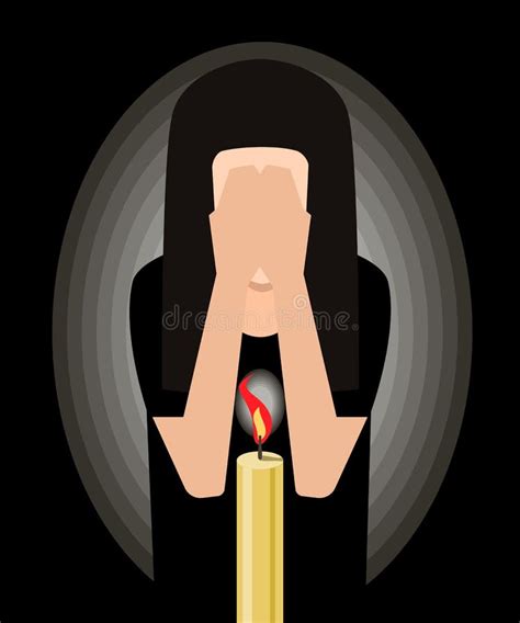 Mourning Woman Vector Stock Vector Illustration Of Woman 113350454