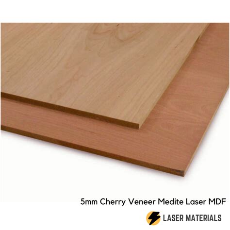 Mm Cherry Veneer Medite Laser Mdf X Mm Lasermaterials Ie