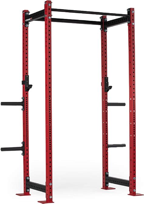 Titan Fitness T 3 Series Red Tall Power Rack 24in Depth