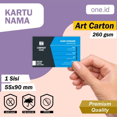 Jual Cetak Kartu Nama Art Carton 1 Sisi Custom Design Shopee Indonesia