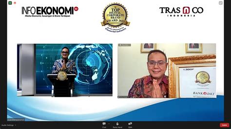 Bank DKI Raih TOP Digital Corporate Brand Award 2023 Kategori