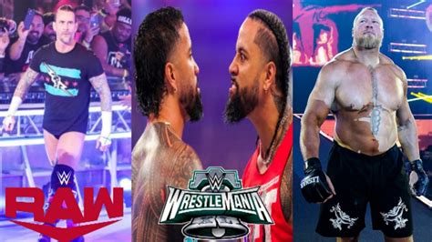 OMG CM Punk RETURN In Raw 2024 Jey Uso Vs Jimmy Uso Match WrestleMania