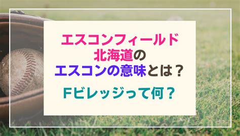 エスコンフィールド北海道の意味とは？エスコンとは何なのか？