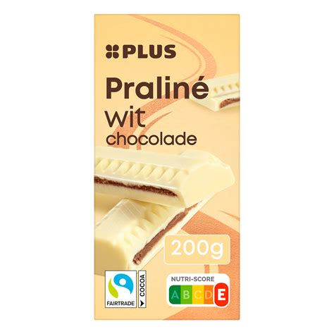 Plus Tablet Chocolade Praliné Wit Per Doos 200 G