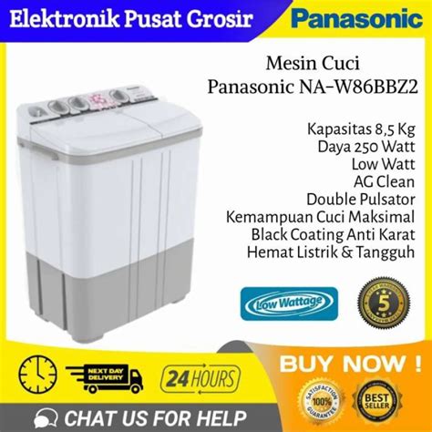 Promo Mesin Cuci Panasonic Na W86bbz2 Ag Clean Mesin Cuci 2 Tabung 8 5