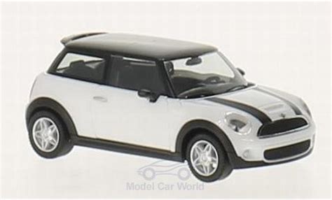 Miniature Mini Cooper S 1 87 Herpa S Blanche Noire Voiture Miniature