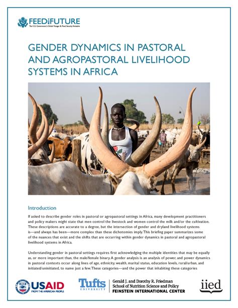 Gender Dynamics In Pastoralist Livelihood Systems In Africa Tufts