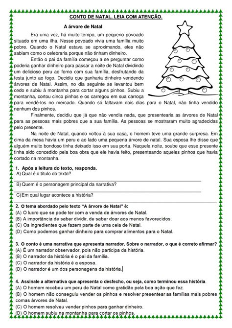 3º ao 5º ano Natal Atividades de l portuguesa e matemática Prof