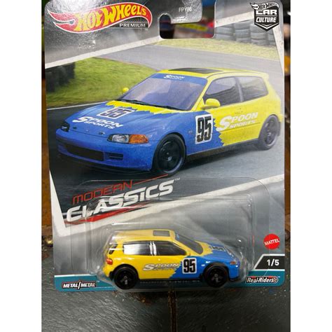 風火輪 hot wheels 汽車文化 classics Honda 本田 喜美 CIVIC EG 精裝 膠胎 蝦皮購物