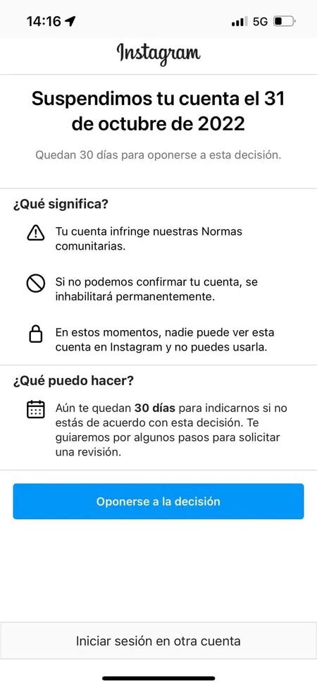 Qué hacer si Instagram te suspende la cuenta posibles causas y cómo