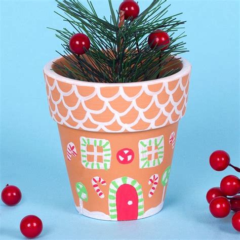 Gingerbread House Flower Pot Free Craft Ideas Baker Ross