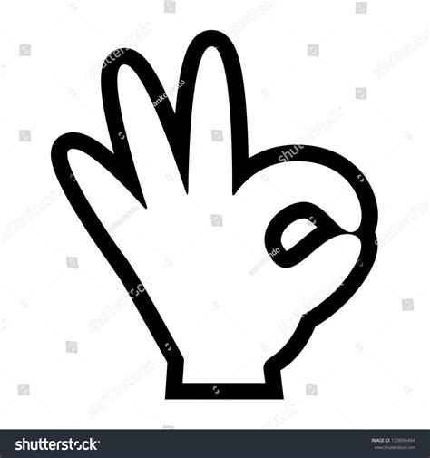 Human Okay Hand Sign Stock Vector Royalty Free 123896494 Shutterstock