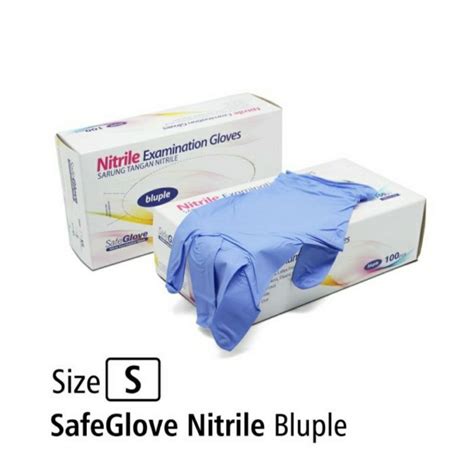 Jual Sarung Tangan Nitrile Blueple Safeglove Box 100pc Handscoon