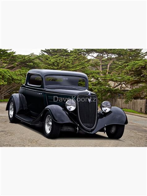 1934 Ford Three Window Coupe Art Print By DaveKoontz Redbubble