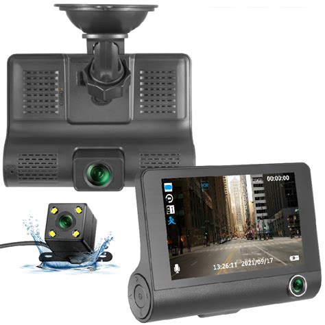 Dual Lens Car DVR Dash Cam 3 C Meras Lens C Mera HD Gravador De V Png