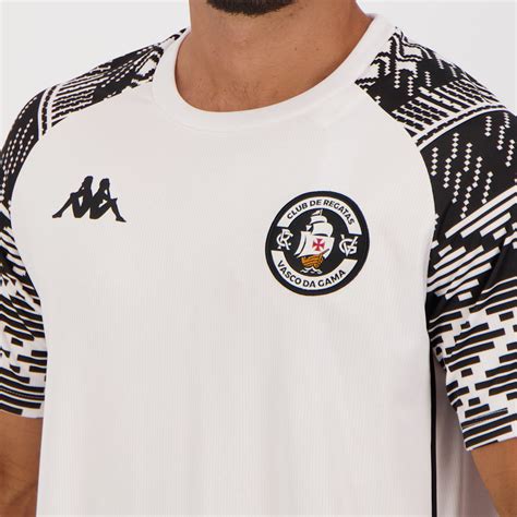 Camisa Kappa Vasco Aquecimento Branca Futfanatics