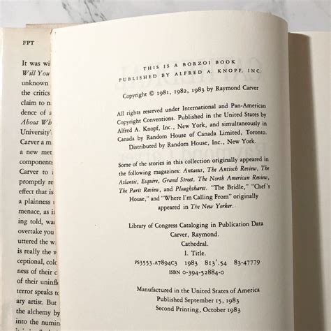 Cathedral by Raymond Carver [FIRST EDITION]