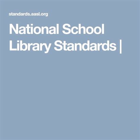 National School Library Standards National School School Library