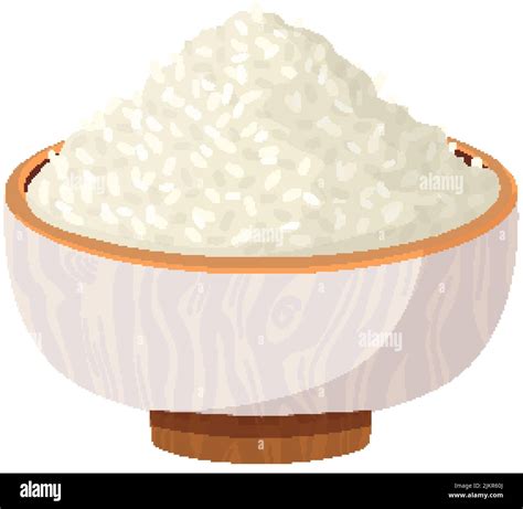 Rice Bowl Cartoon Vector Illustration Stock Vector Image Art Alamy