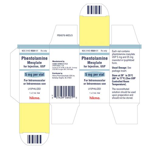 Phentolamine Mesylate For Injection Usp