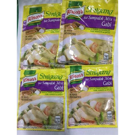 Knorr Sinigang Sa Sampalok Mix Na May Gabi 22g 44g Shopee Philippines