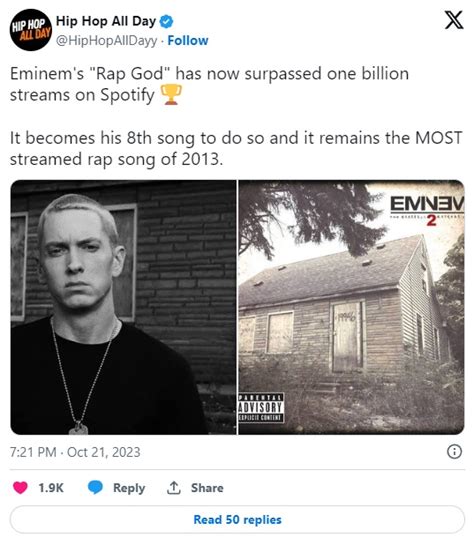 Eminem The Fastest Rapper Of All Time Lands Another 1 Billion Stream