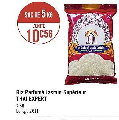 Promo Riz Parfumé Jasmin Supérieur Thai Expert chez Supermarchés