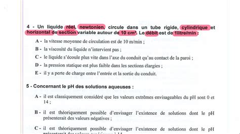 Annale Biophy Calcul Ue B Biophysique Physiologie Tutorat