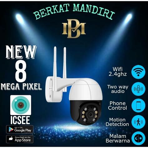 Jual IP CAMERA CCTV OUTDOOR ICSEE 8MP 1080P FULL HD PTZ SPEED DOME