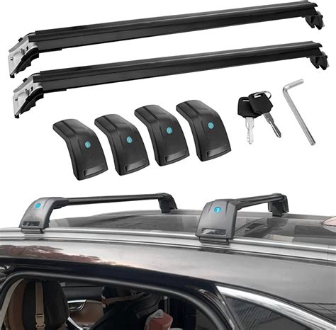 Pcs Lockable Roof Rail Racks Cross Bars Crossbars Fit For Ford Ranger