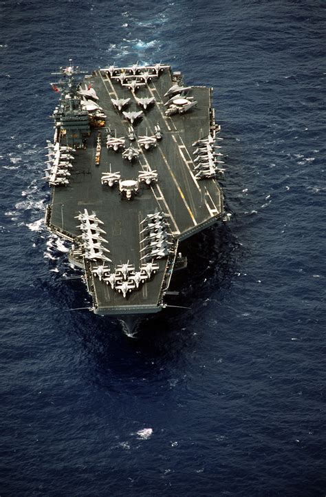 A High Oblique Bow On View Of The Nuclear Powered Aircraft Carrier Uss Abraham Lincoln Cvn 72