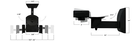 Suptek SPM201 Support De Montage Mural Double Face Pour Haut Parleurs