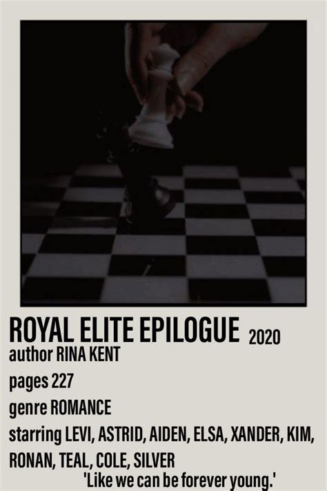 Royal Elite Epilogue Polaroid Poster Inspirational Books To Read