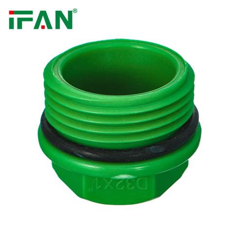 Ifan Ppr Plumbing Fittings Green Plastic Male Thread Plug Ppr Pipe