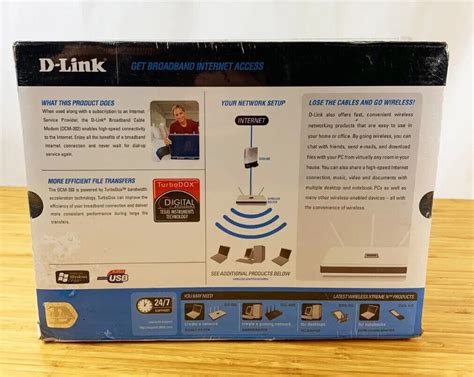 D Link Dcm 202 DOCSIS 2 0 Ethernet Cable Modem Bcm202 Ship For Sale