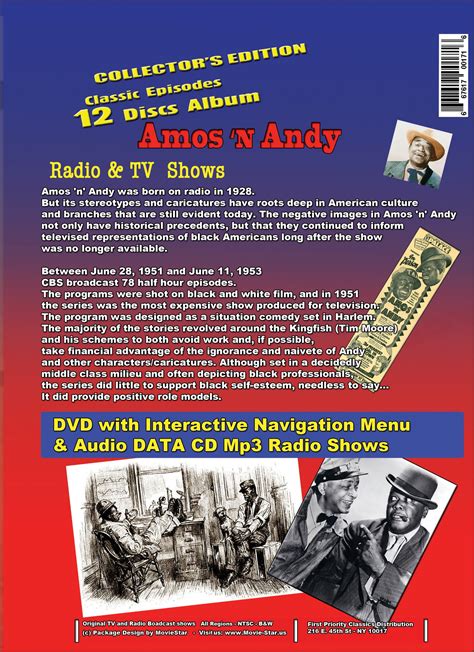 Amos N Andy Tv And Radio Shows Collection Dvds Mp3 Audio Dvd