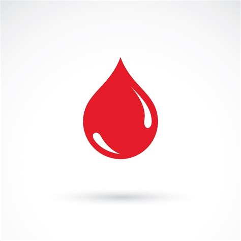 Premium Vector Vector Red Blood Drop Illustration Isolated On White