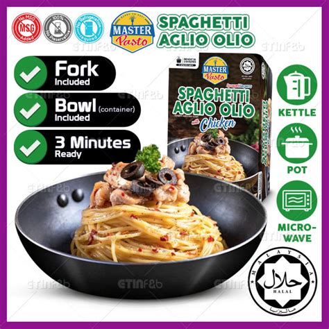 Master Pasto HALAL Convenient Pack 3 Minutes Instant Spaghetti Aglio