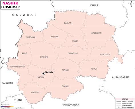 Nashik Tehsil Map Talukas In Nashik 55 Off