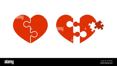 Puzzle Heart Stock Vector Images Alamy