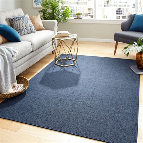 Mainstays Titan Solid Area Rug Navy 10 X 15