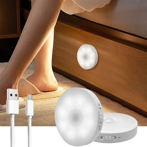 700mah Pir Motion Sensor Led Night Light Usb Rechargeable Night Lamp