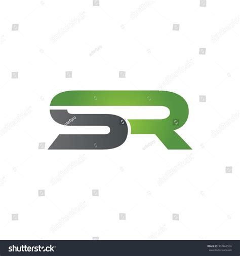 Sr Company Linked Letter Logo Green Stock Vector Illustration 332463554