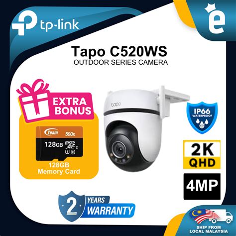 TP LINK CCTV TAPO C520WS Outdoor Pan Tilt Security WiFi Camera Shopee